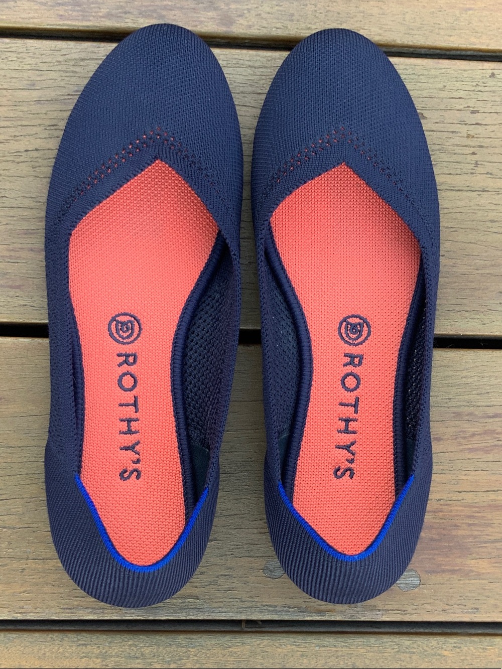Rothy's Navy round toe daily flats
